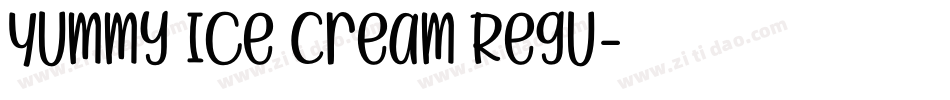 Yummy Ice Cream Regu字体转换
